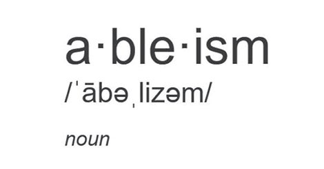 picture of the word ableism