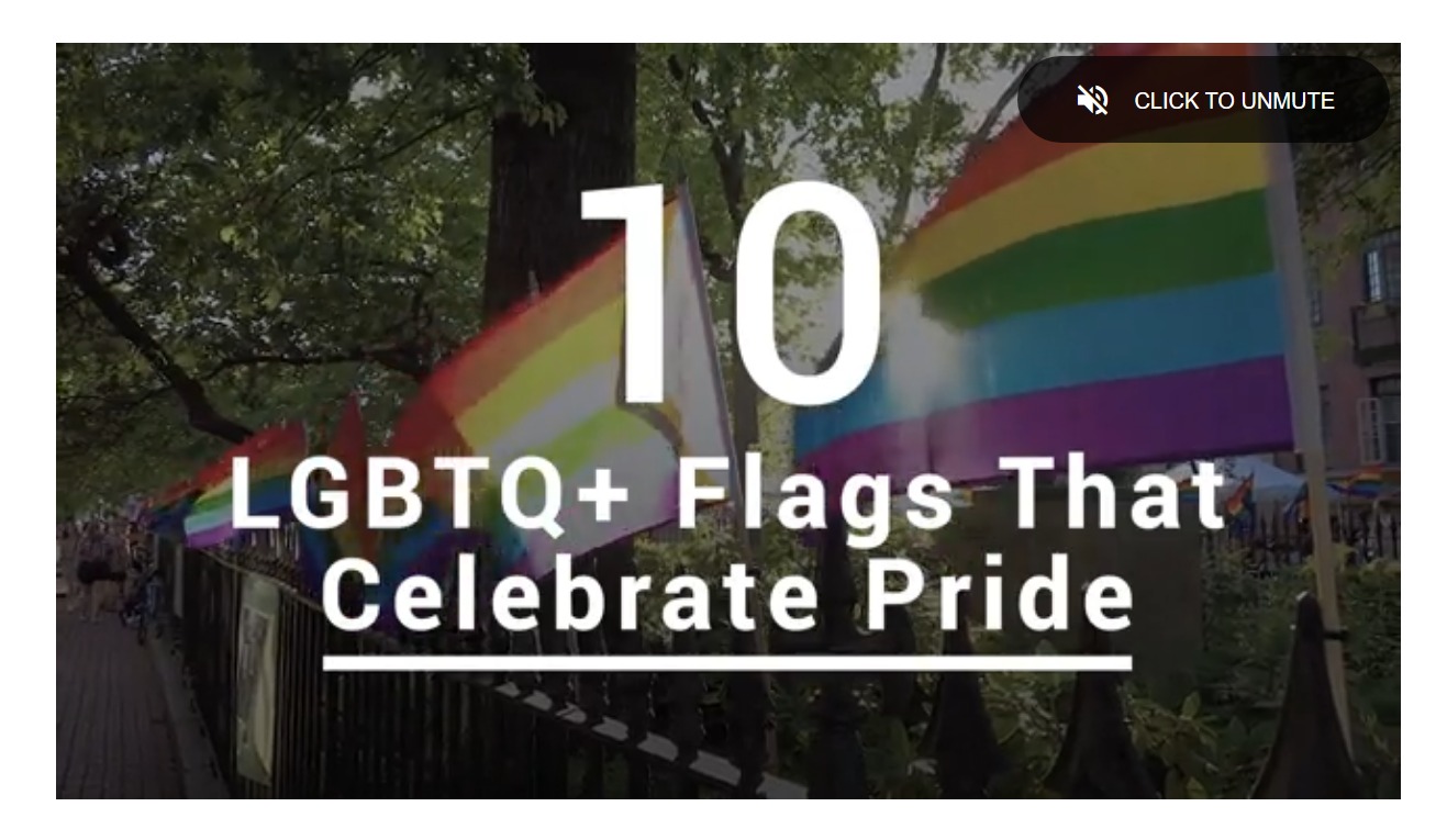 Text with LGBTQ+ Flags that Celebrate Pride 
