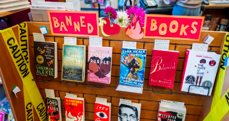 Banned book display 