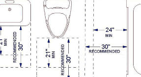 Architectural Drawing of Bathroom 