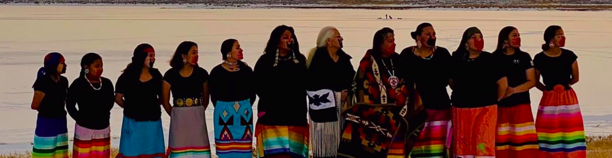 Line of Native Woman looking to the right 