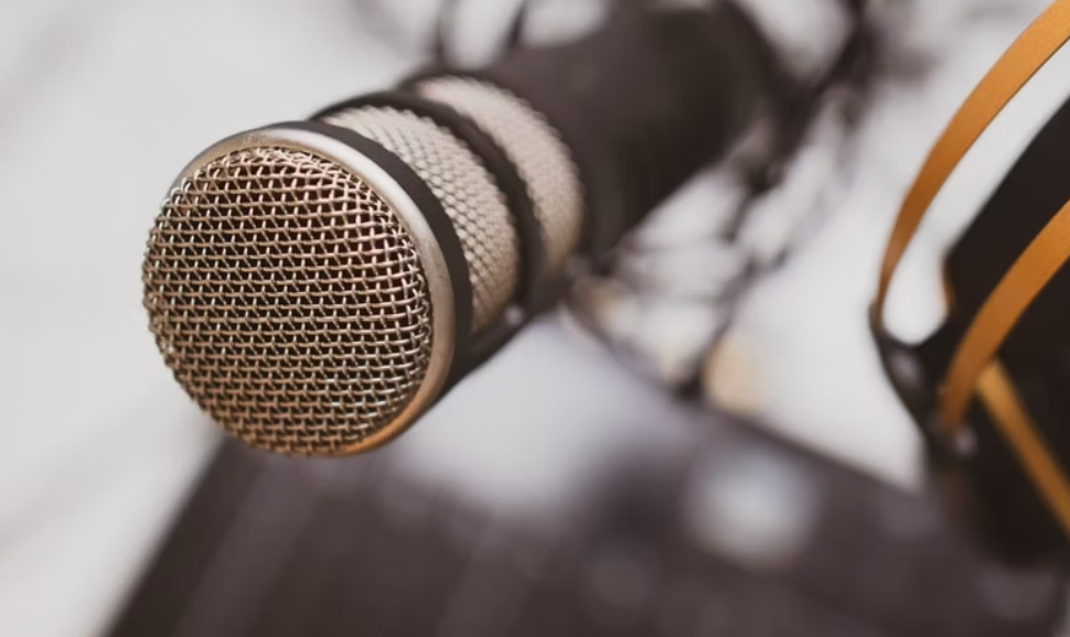 Close up photo of microphone