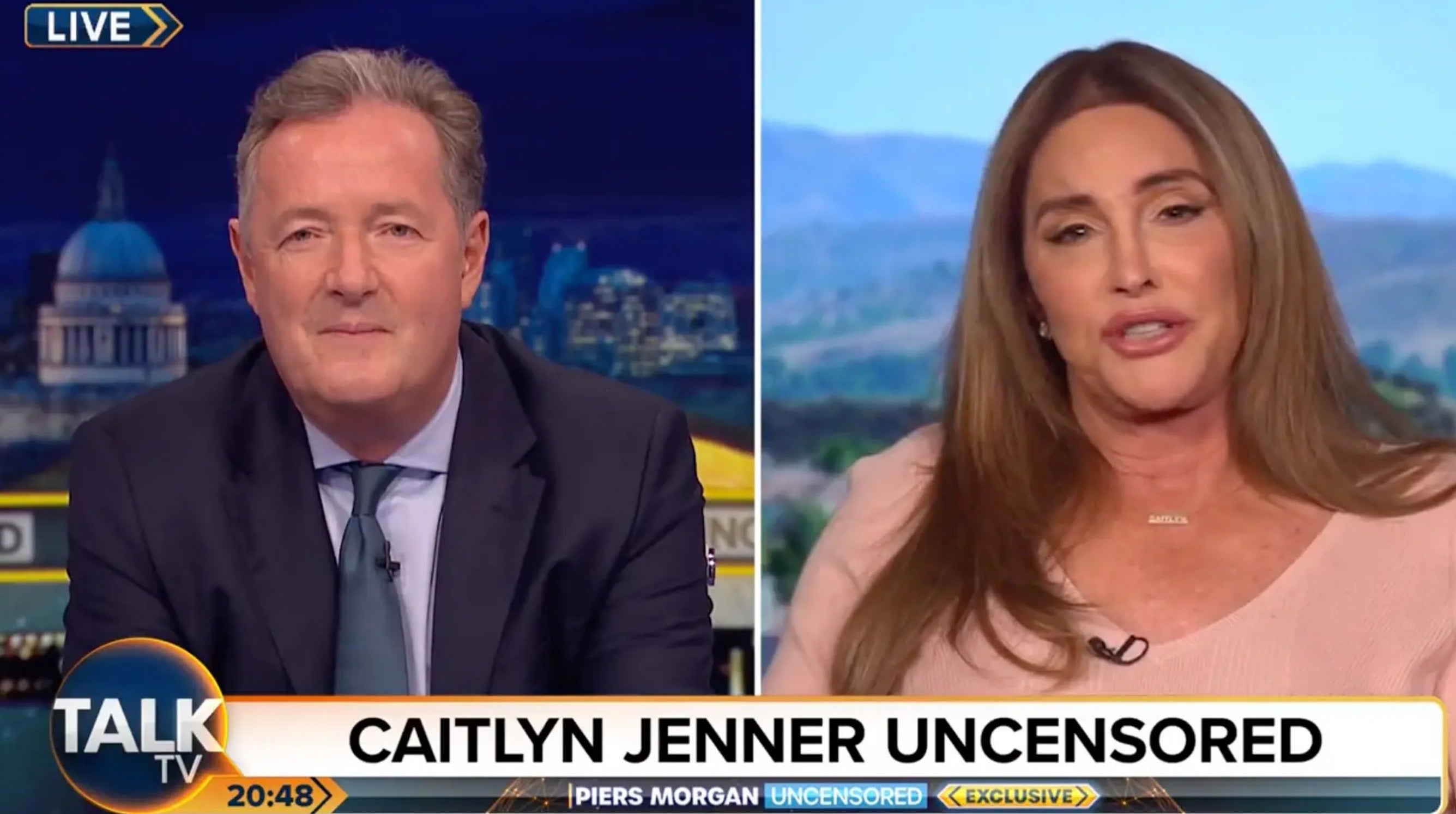 Caitlyn Jenner speaking on Talk TV