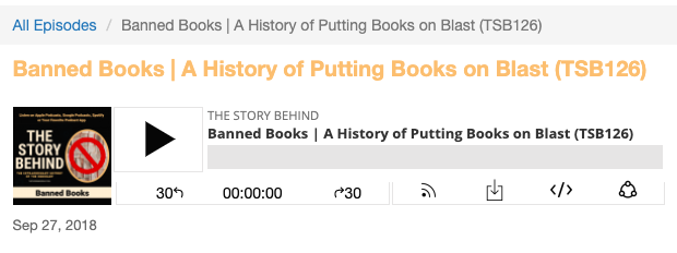 Screenshot of podcast title 